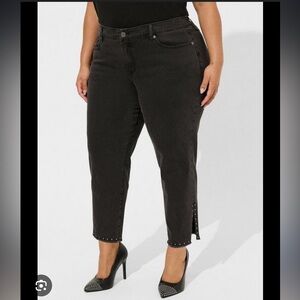 Torrid Black Ankle Jeans with Studded Detail